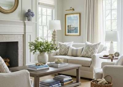 Charleston interior design trends 2025 featuring coastal elements and inviting decor