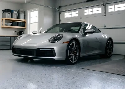 Photo of a car in a garage